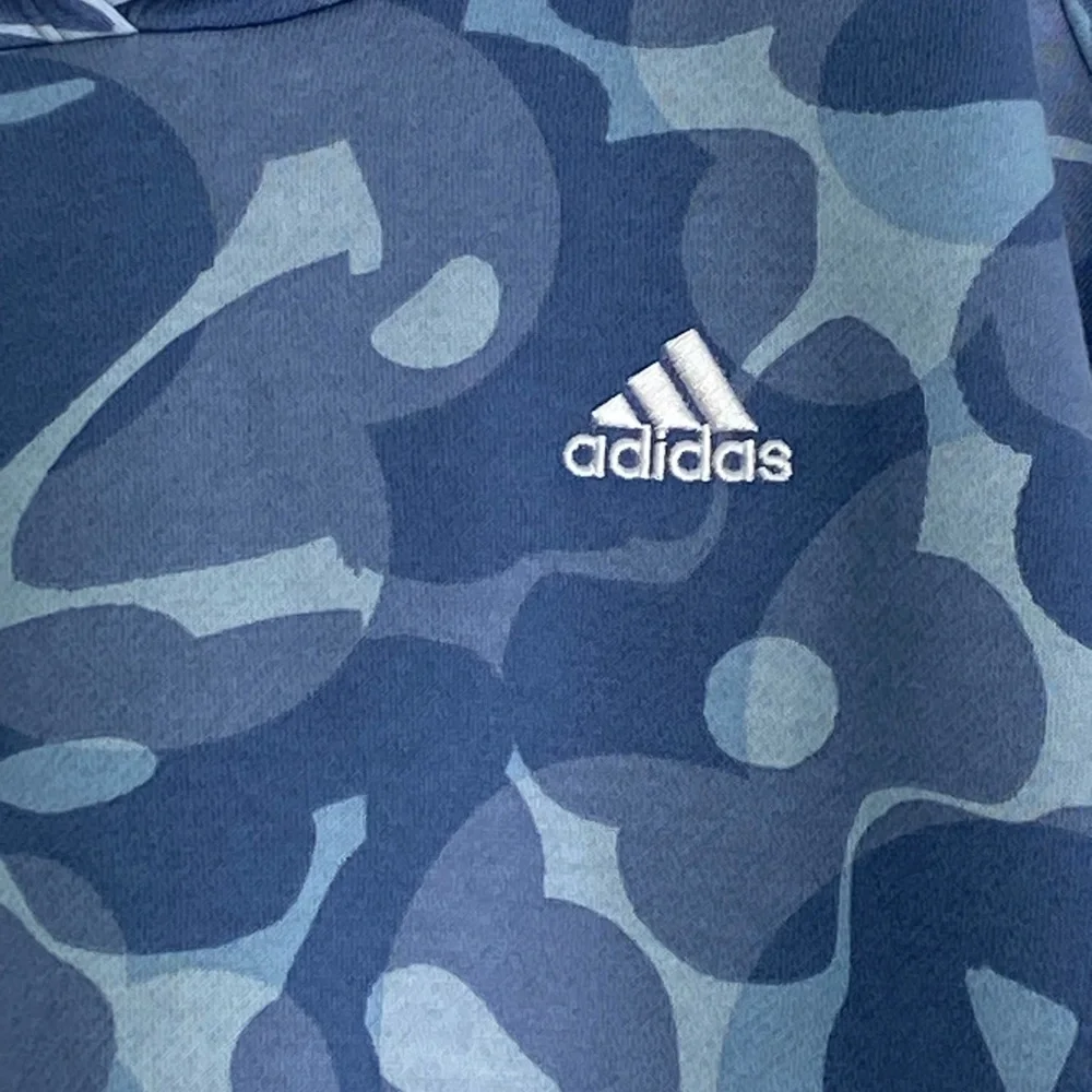ADIDAS Girl’s Pullover Hoodie Sweatshirt in Crew Blue  Size: S - Picture 4 of 6